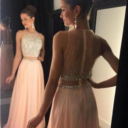 2 Pieces Prom Dresses,2 Piece Evening Gowns,simple..