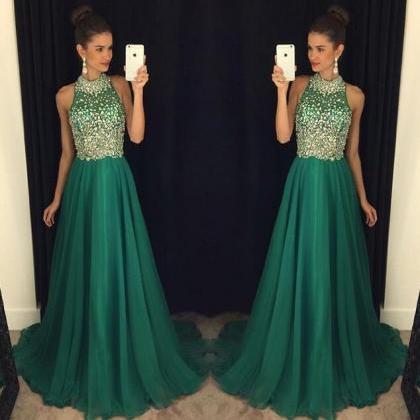 Backless Prom Dresses,green Prom Gowns,green Prom..