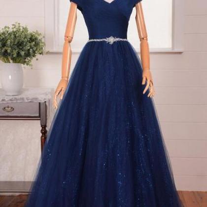 Prom Gown, Prom Dresses,royal Blue Evening..