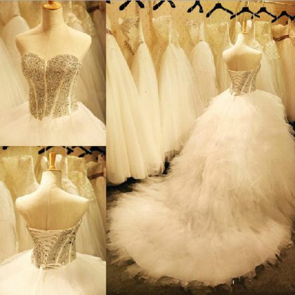 White Wedding Dresses,mermaid Wedding Gown,lace..
