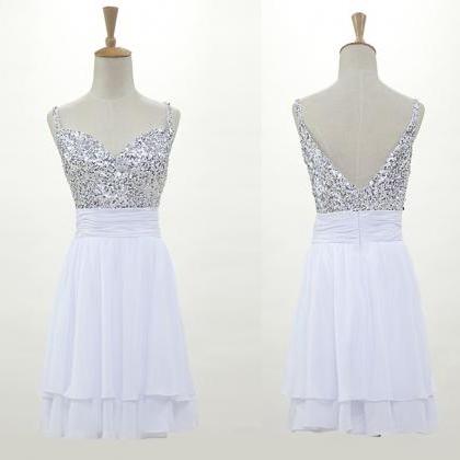 White Homecoming Dress,sparkle Homecoming Dresses,..