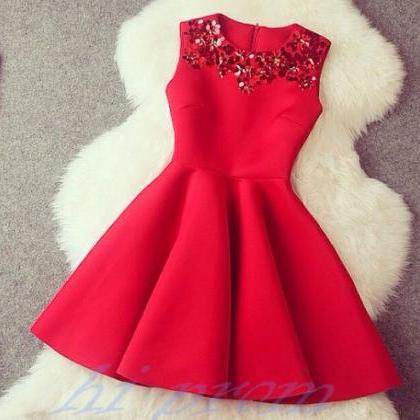  Red Homecoming Dress,Short Homecom..