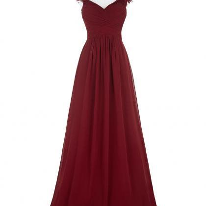 Long Evening Dress Sexy V Neck Ruched Padded..