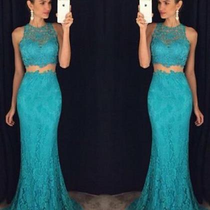 2 Piece Prom Gown,two Piece Prom Dresses,2 Pieces..