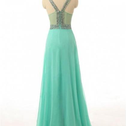 Chiffon Prom Gowns Homecoming Dresses Beads Bodice
