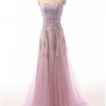 Prom Dresses,lace Sweetheart Tulle Prom Dresses..