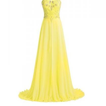 Beautiful A Line Straps Beading Long Prom Dresses..