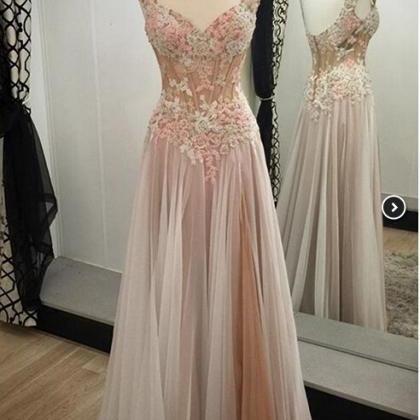 Appliques Custom Made A-line Prom Dresses,..