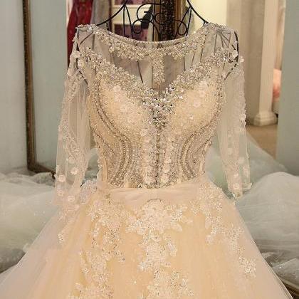 Sexy Long Sleeves Wedding Dress White Flash..