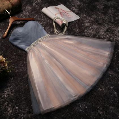 Grey Homecoming Dress,modest Silver Gray..