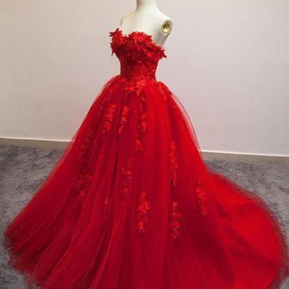 Red Prom Dresses,ball Gown Prom Dress,red Prom..