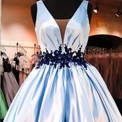 Satin Prom Dress,sleeveless Evening Dress,short..