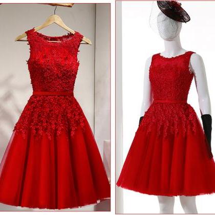 Floral Homecoming Dress,red Bridesmaids..