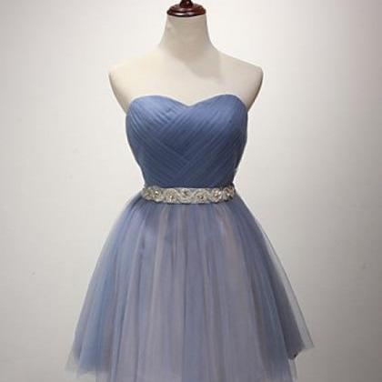 Short Tulle Homecoming Dress Featuring Ruched..