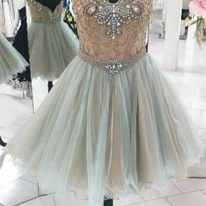 Sweetheart Prom Dress,beaded Prom Dress,mini Prom..