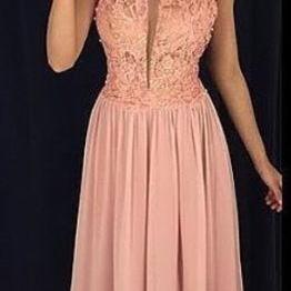 Halter Prom Dress,pink Prom Dress,maxi Prom..