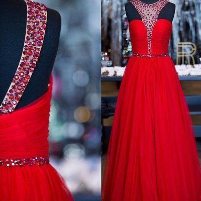 Red Prom Dresses,a Line Prom Dress,prom Gown,sexy..