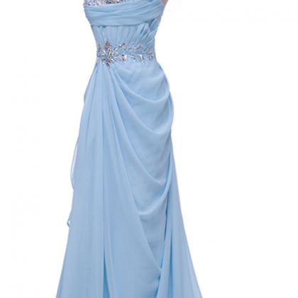 Prom Dress,sexy Elegant Blue Evening Dress,evening..
