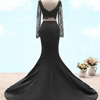 Prom Dress,black Long Prom Dresses,lace Party..