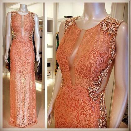Prom Dress, A Line Evening Dresses, Lace Prom..