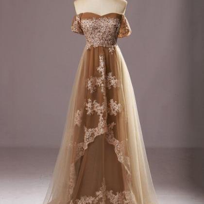 Prom Dress, Off The Shoulder Lace Prom Dresses,..