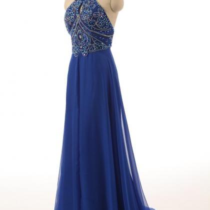 Red Prom Dresses, Long Dress For Prom With Halter..