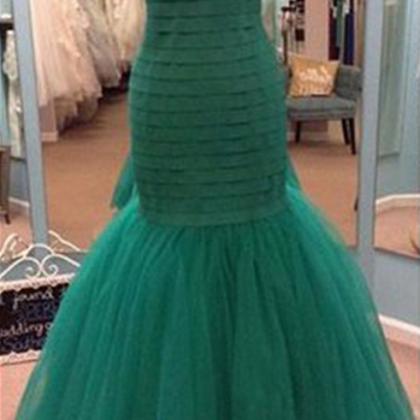 Long Prom Dress, Green Prom Dress, Mermaid Prom..