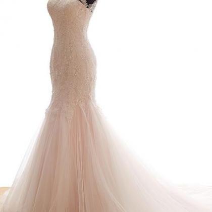 Romantic Real Photo Wedding Dresses Floor-length..