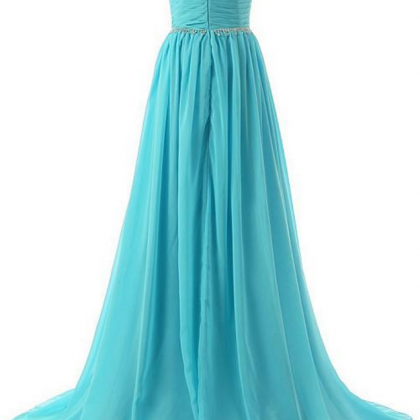 Elegant Chiffon & Tulle Bateau Neckline A-line Prom Dresses With ...