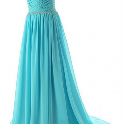 Elegant Chiffon & Tulle Bateau Neckline A-line Prom Dresses With ...