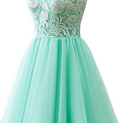 Sleeveless Lace Short Party Dresses Evening Gowns..