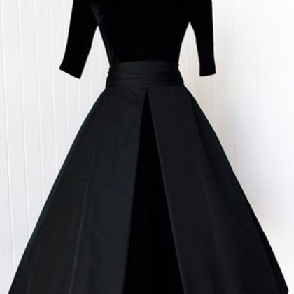 Black Velvet Prom Gowns, Homecoming Dress