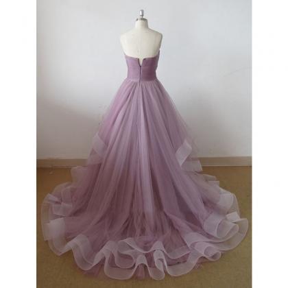 Sweetheart Tulle Handmade Prom Party Evening..
