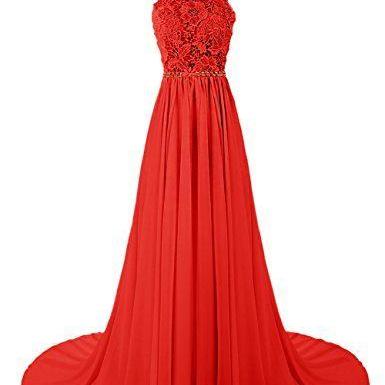 Charming Prom Dress,halter Prom Dresses, Lace And..