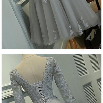 Lace Homecoming Dresses, Long Sleeve Homecoming Dresses, Vantage Organza Homecoming Dresses, Homecoming Dresses, Dresses For Prom,Short Prom Dresses, Cheap Homecoming Dresses
