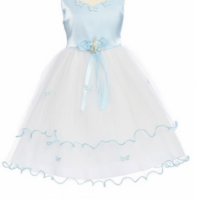 Flower Girl Dress, new clothing dresses flower girl dress flower girls marrylove Organza Blue Flower Girl Dress
