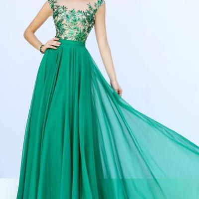  Greens Long Applique Evening Formal Dress Prom Pageant Dress Party Bridal Gowns 