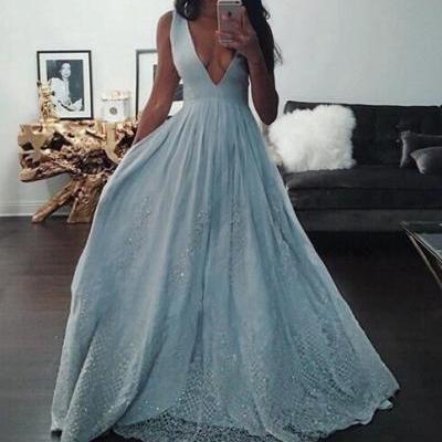  Lace Prom Dresses,Light Sky Blue Prom Dress,Modest Prom Gown,A Line Prom Gown,Lace Evening Dress,Evening Gowns,Lace Party Gowns