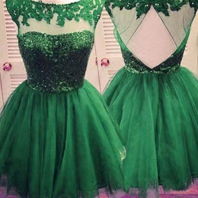 Tulle Homecoming Gowns,Backless Party Dress,Open Back Short Prom Gown,Sweet 16 Dress,Open Backs Homecoming Gowns