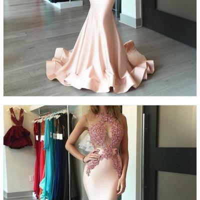 Mermaid Prom Dress,Beading Prom Dresses,Long Evening Dress