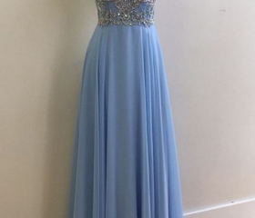 Illusion Neck Long Chiffon Dresses with Beaded Brown Plus Size