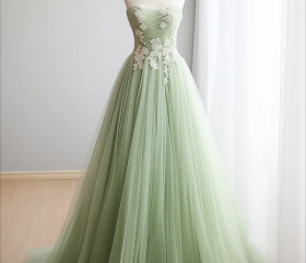 Forest Green Sweetheart Fit and Flare A-line Formal Prom Evening Dress main image 1