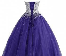Sweetheart Tulle Ball Gowns Prom Dress With Beadings LBQ3735