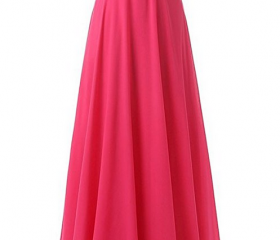 Pink Prom Dress, Long Prom Dress, Prom Dress, Chiffon Prom Dress