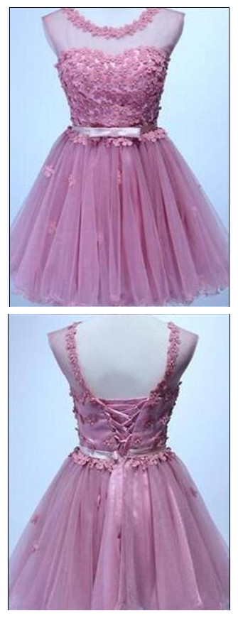 Homecoming Dresses, Appliques Homecoming Dresses, Organza Homecoming Dresses, Homecoming Dresses, Juniors Homecoming Dresses