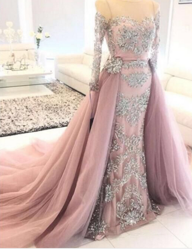 long sleeve evening gowns saudi arabia