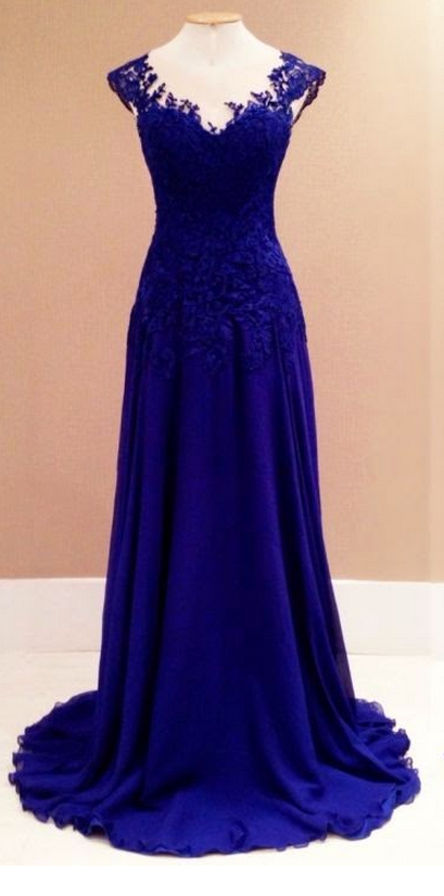 Mermaid Prom Gown,Royal Blue Evening Gowns,Party Dresses,Mermaid