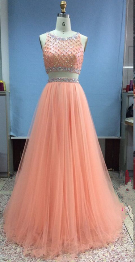 Two Pieces Prom Dress Prom Gown