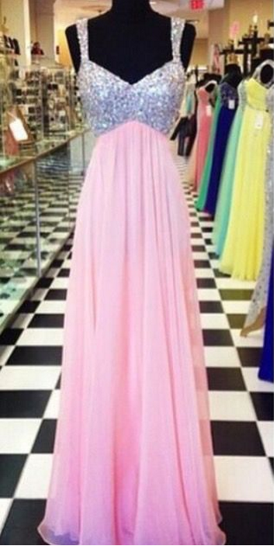 Bling Pink Prom Dress