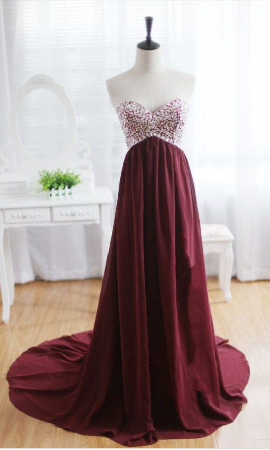 Sleeveless Floor Length Long Chiffon Formal Occasion Dress With Beads Evening Dresses